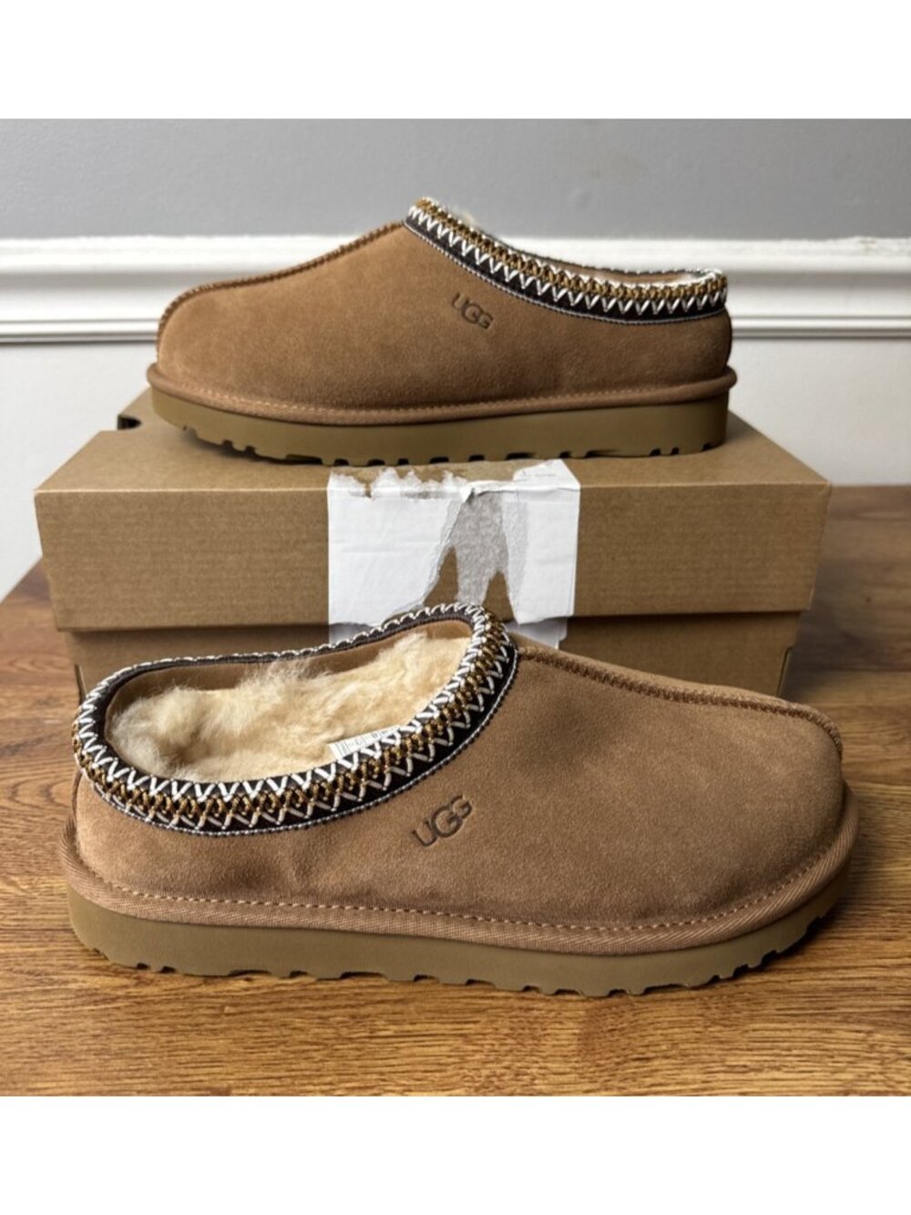 UGG Tasman II 1174470-CHE Slipper Women's Size 8 Chestnut Suede Slip-On Shoes
